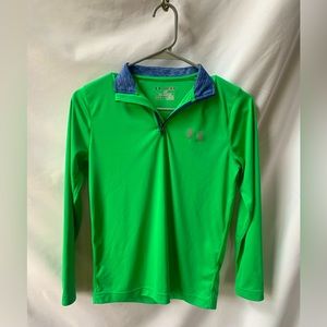 Under Armour 1/4 quarter zip long sleeve heat gear shirt Boys Youth Medium M